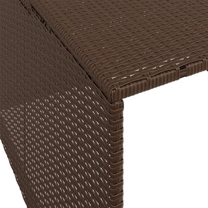 Mähroboter Garage Braun Poly Rattan