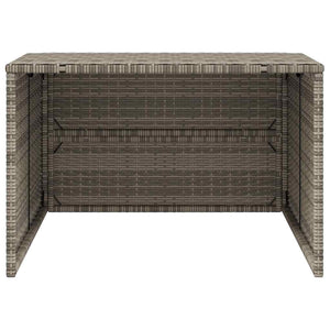 Mähroboter Garage Poly Rattan Grau