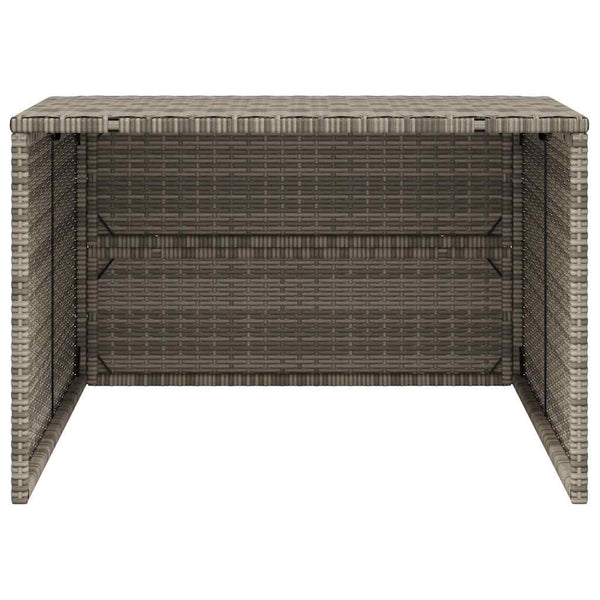 Mähroboter Garage Poly Rattan Grau