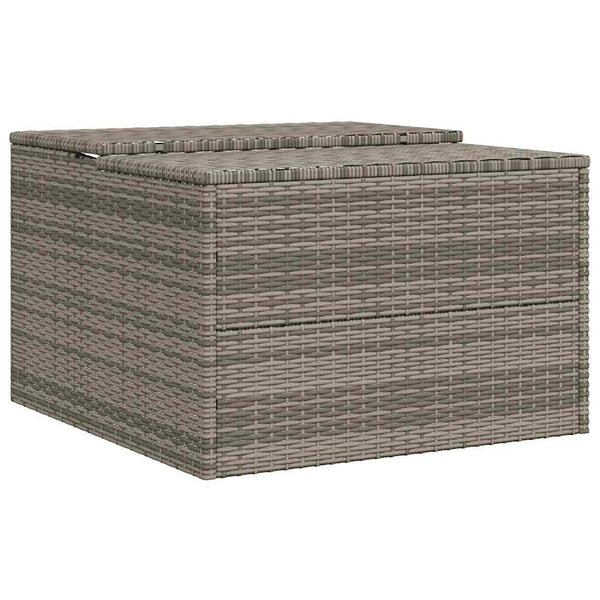Mähroboter Garage Poly Rattan Grau