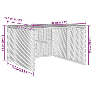 Mähroboter Garage Beige Poly Rattan