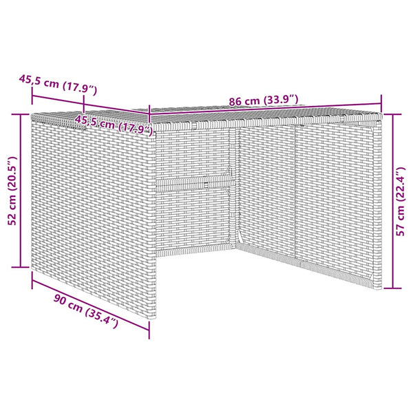 Mähroboter Garage Beige Poly Rattan