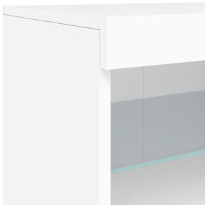 Sideboard mit LED-Leuchten, Weiß, 162 cm