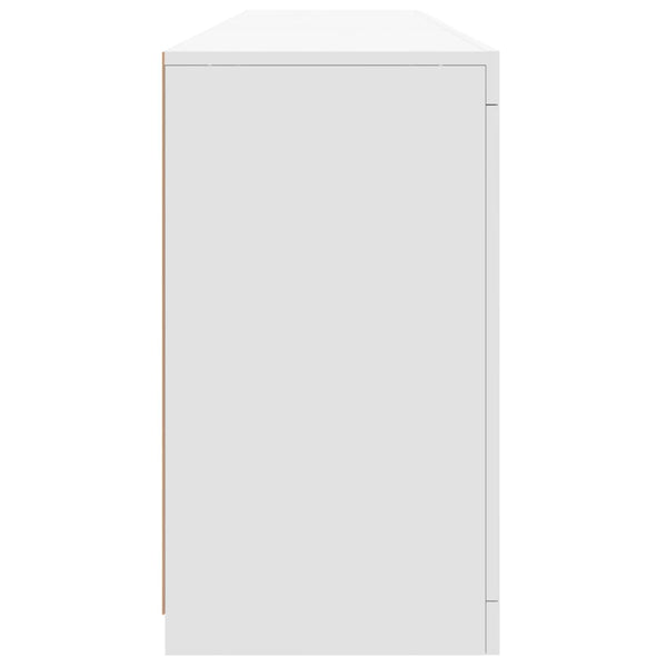 Sideboard mit LED-Leuchten, Weiß, 162 cm