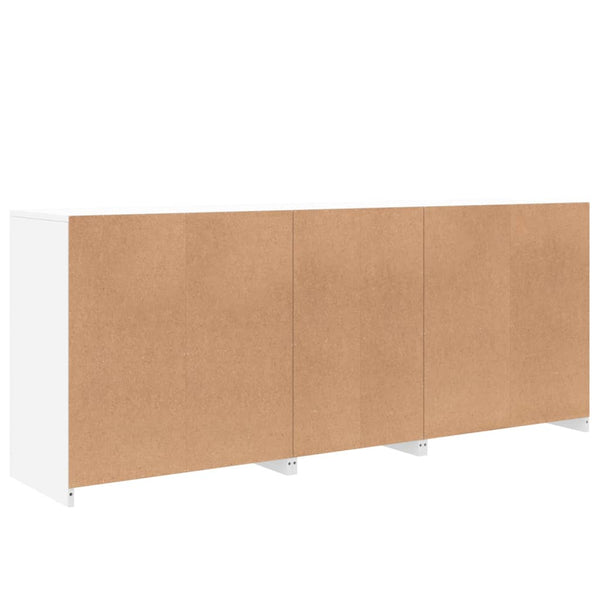 Sideboard mit LED-Leuchten, Weiß, 162 cm
