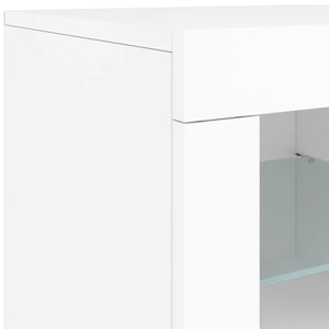 Sideboard mit LED-Leuchten, Weiß, 162 cm