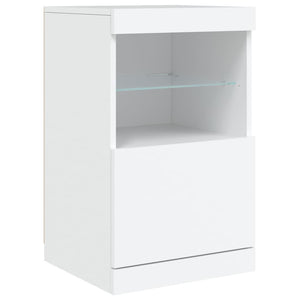 Sideboard mit LED-Leuchten, Weiß, 162 cm