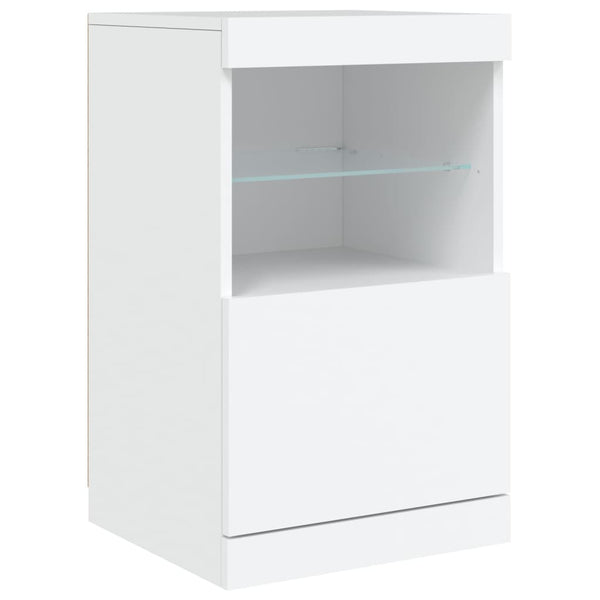 Sideboard mit LED-Leuchten, Weiß, 162 cm