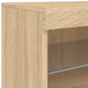 vidaXL Sideboard with LED Lights Sonoma Oak 162x37x67 cm