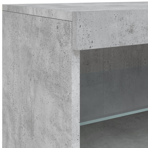 Sideboard mit LED Betongrau 162 cm