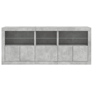 Sideboard mit LED Betongrau 162 cm