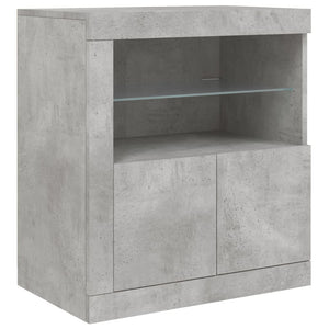 Sideboard mit LED Betongrau 162 cm