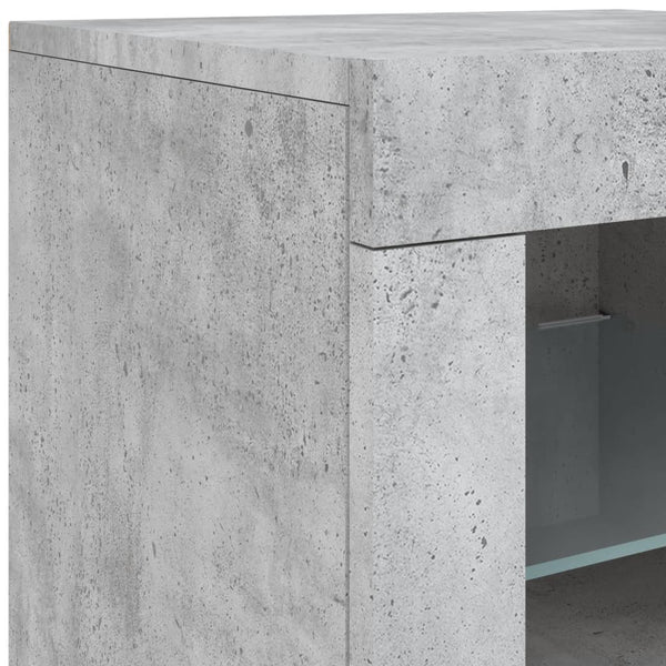 Sideboard mit LED Betongrau 162 cm