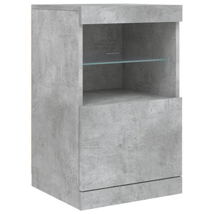 Sideboard mit LED Betongrau 162 cm