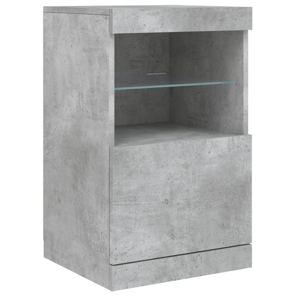 Sideboard mit LED Betongrau 162 cm