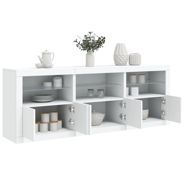 Sideboard mit LED Weiß 181,5 cm