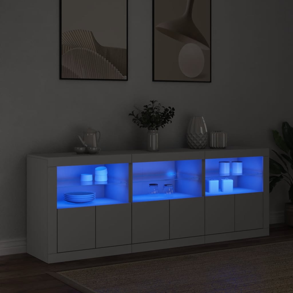 Sideboard mit LED Weiß 181,5 cm