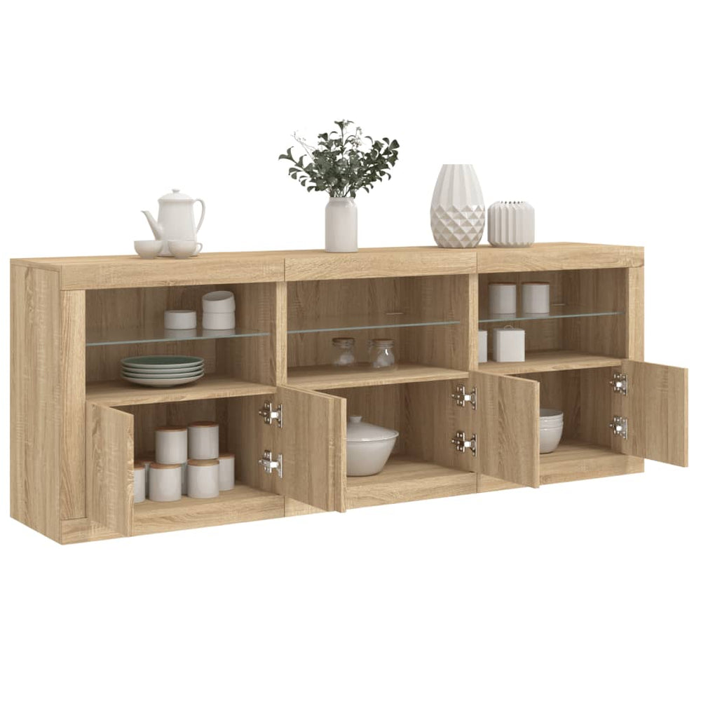 Sideboard mit LED Sonoma-Eiche 181,5 cm