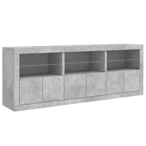 Sideboard mit LED Betongrau 181,5 cm