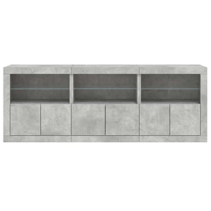 Sideboard mit LED Betongrau 181,5 cm