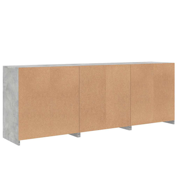 Sideboard mit LED Betongrau 181,5 cm