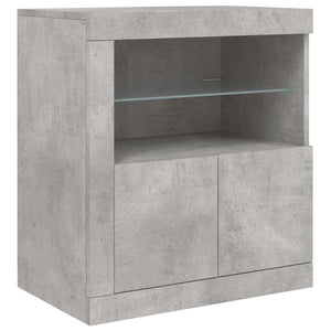 Sideboard mit LED Betongrau 181,5 cm