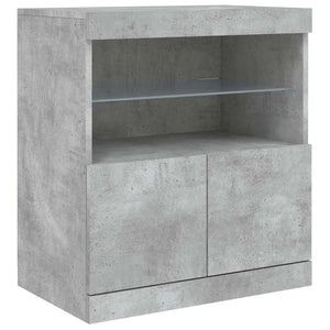 Sideboard mit LED Betongrau 181,5 cm