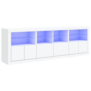 Sideboard mit LED Weiß 202 cm