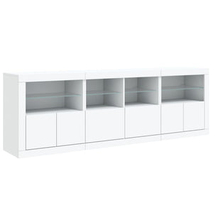 Sideboard mit LED Weiß 202 cm