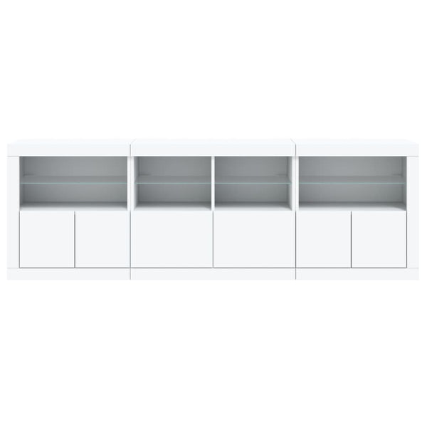 Sideboard mit LED Weiß 202 cm