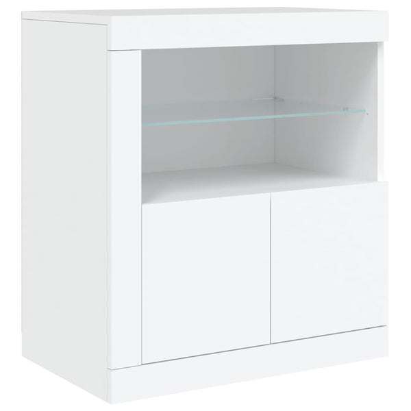 Sideboard mit LED Weiß 202 cm