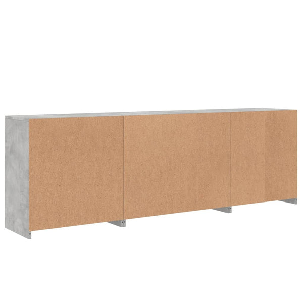 Sideboard mit LED Betongrau 202 cm