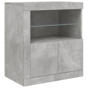 Sideboard mit LED Betongrau 202 cm