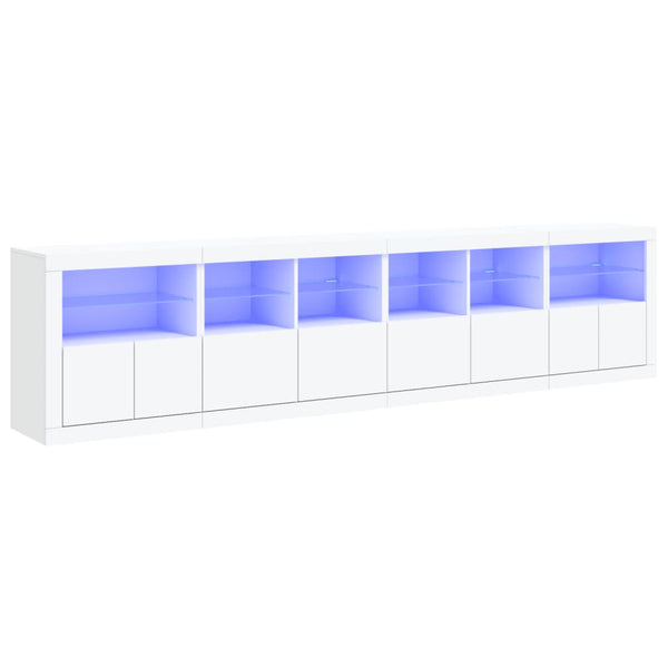 Sideboard mit LED Weiß 283 cm