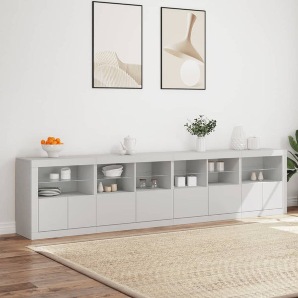 Sideboard mit LED Weiß 283 cm