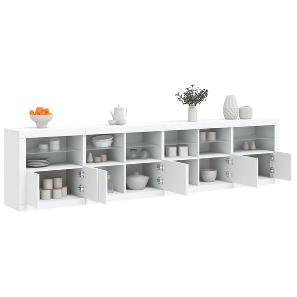 Sideboard mit LED Weiß 283 cm