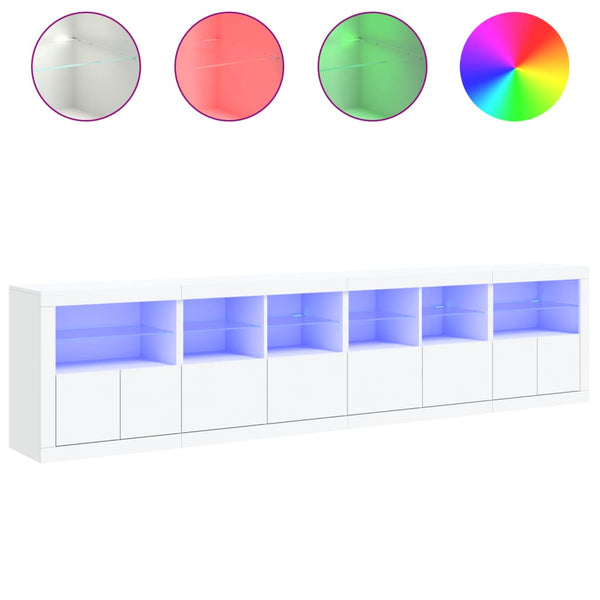Sideboard mit LED Weiß 283 cm
