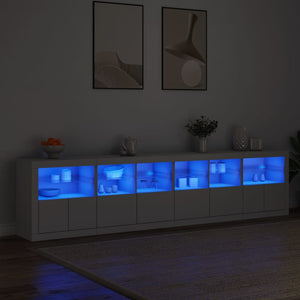 Sideboard mit LED Weiß 283 cm