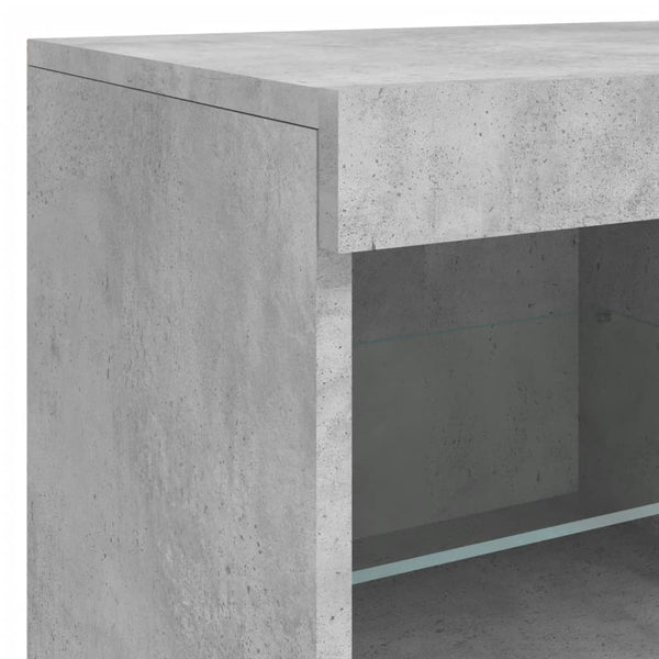 Sideboard mit LED Betongrau 283 cm