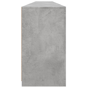Sideboard mit LED Betongrau 283 cm