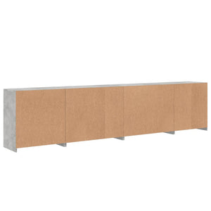 Sideboard mit LED Betongrau 283 cm