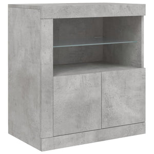 Sideboard mit LED Betongrau 283 cm