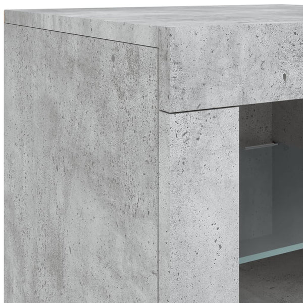 Sideboard mit LED Betongrau 283 cm