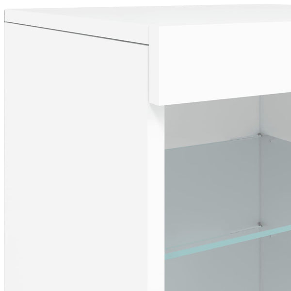 Sideboard mit LED Weiß 164x37x67 cm