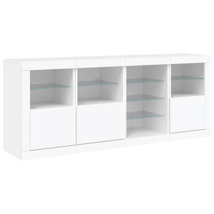 Sideboard mit LED Weiß 164x37x67 cm