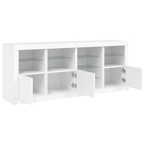 Sideboard mit LED Weiß 164x37x67 cm