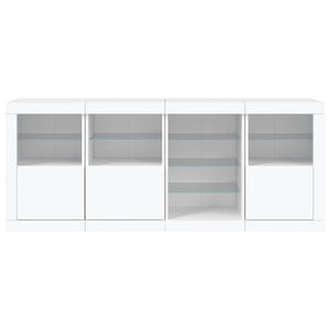 Sideboard mit LED Weiß 164x37x67 cm