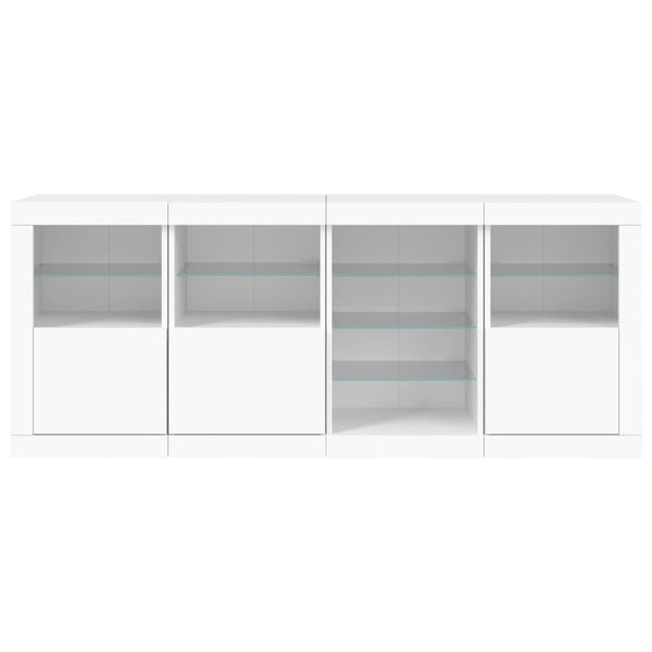 Sideboard mit LED Weiß 164x37x67 cm
