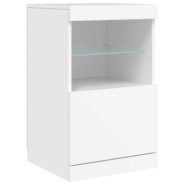 Sideboard mit LED Weiß 164x37x67 cm