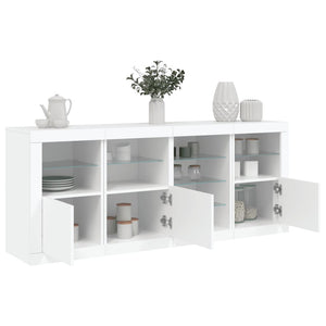 Sideboard mit LED Weiß 164x37x67 cm